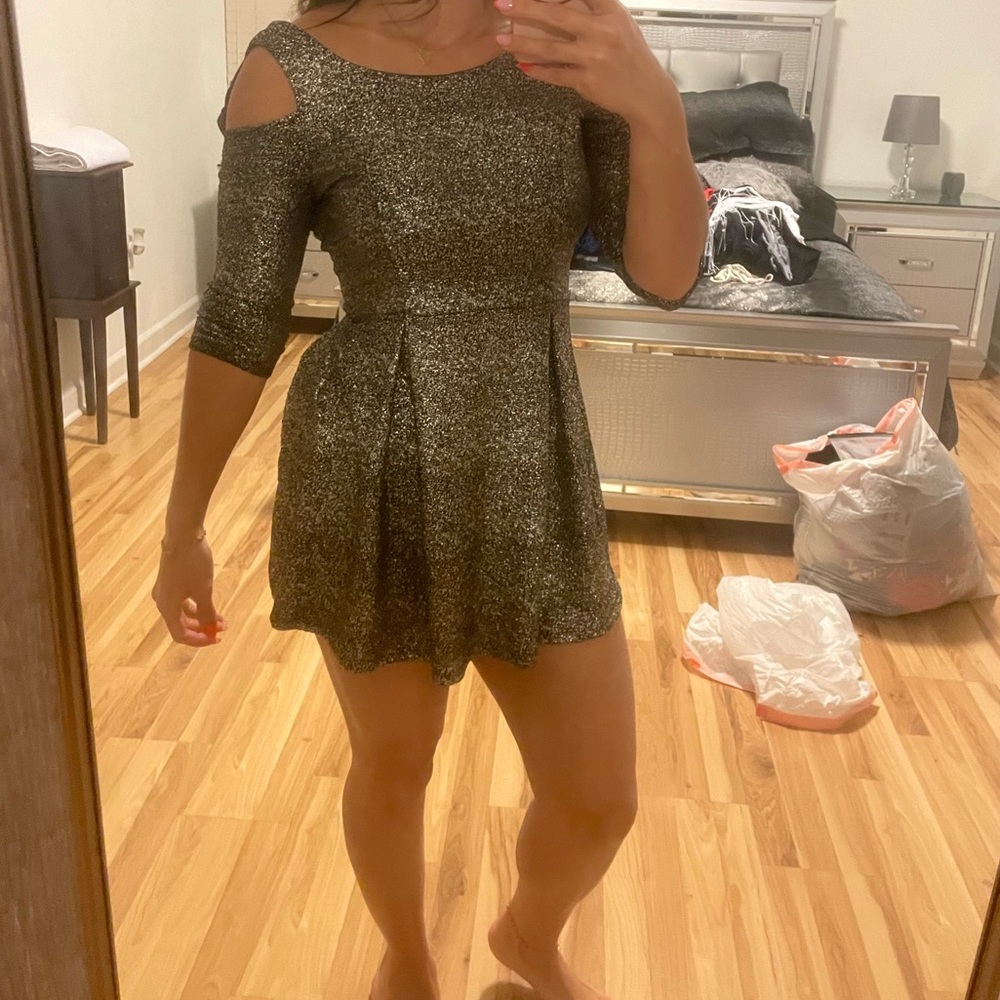 Medium sparkly black and gold dress